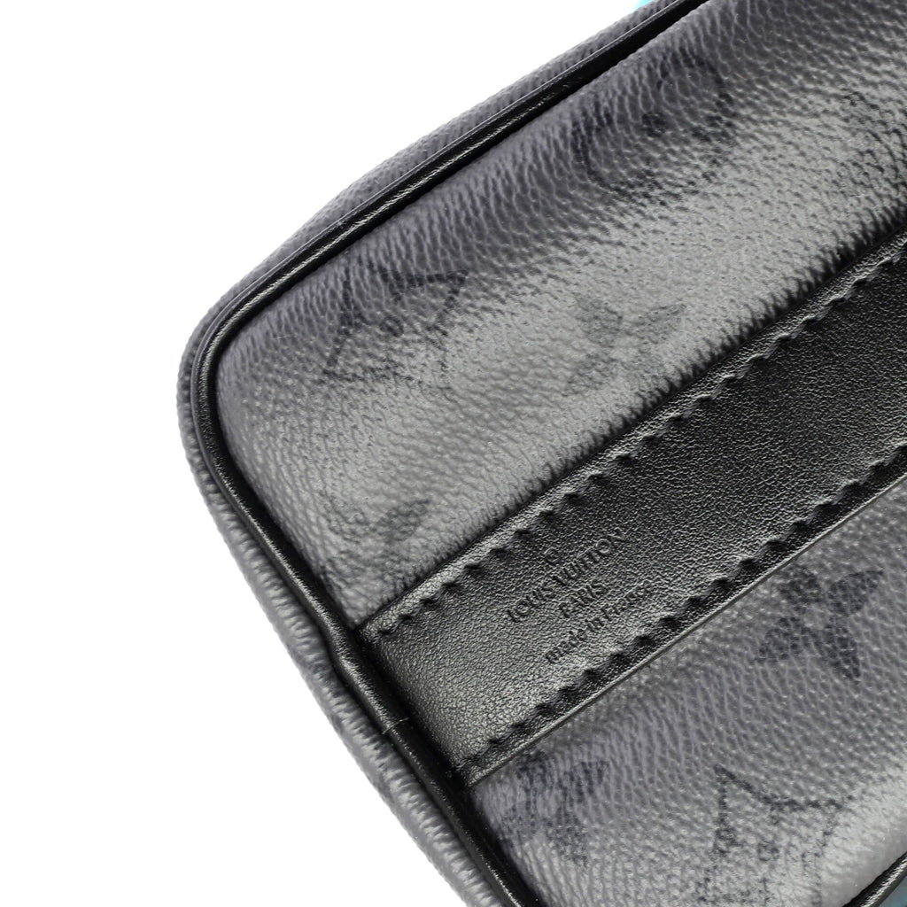 Keepall Bandouliere Bag Macassar Monogram Canvas with Leather 25
