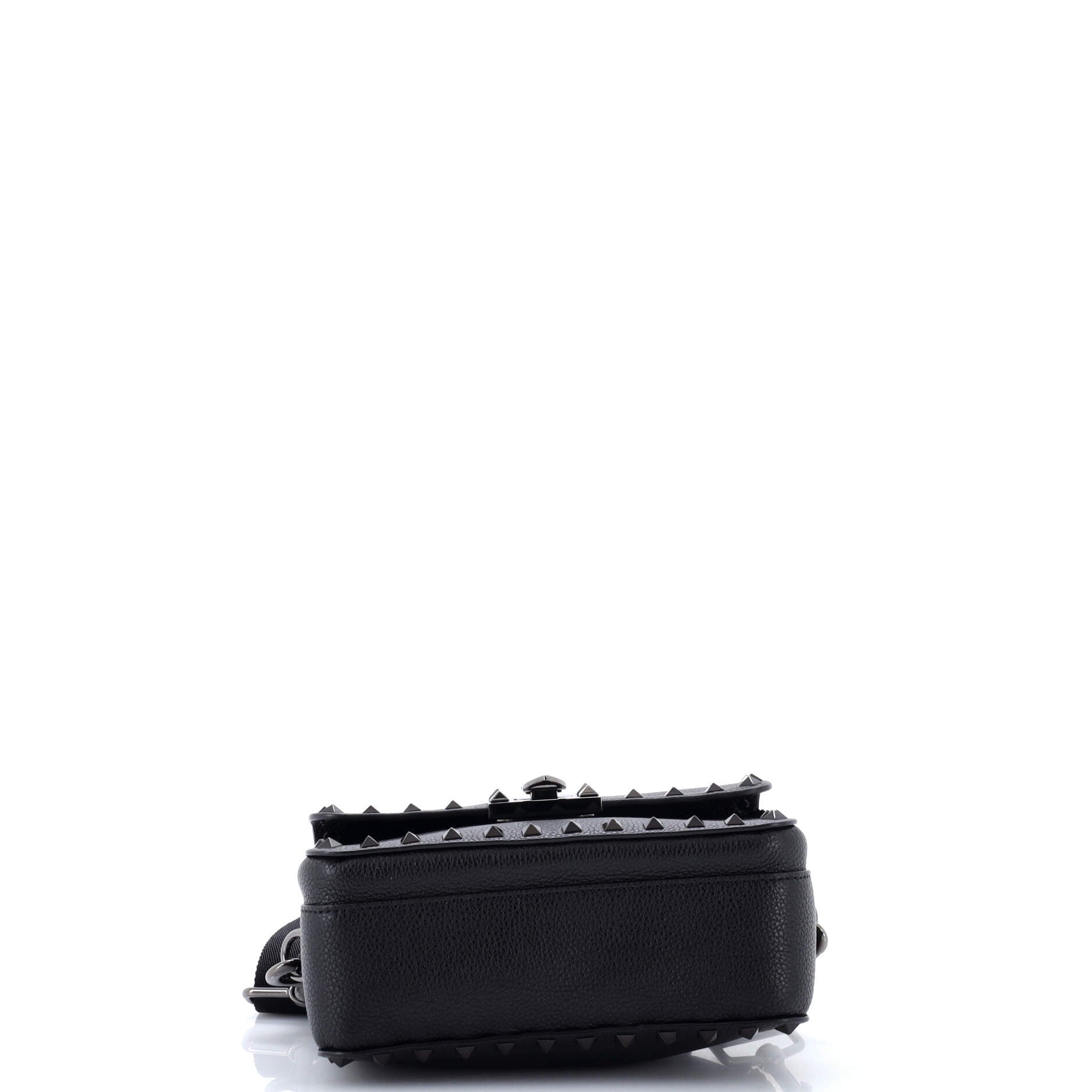 Rockstud Flip Lock Pocket Camera Crossbody Bag Leather Small