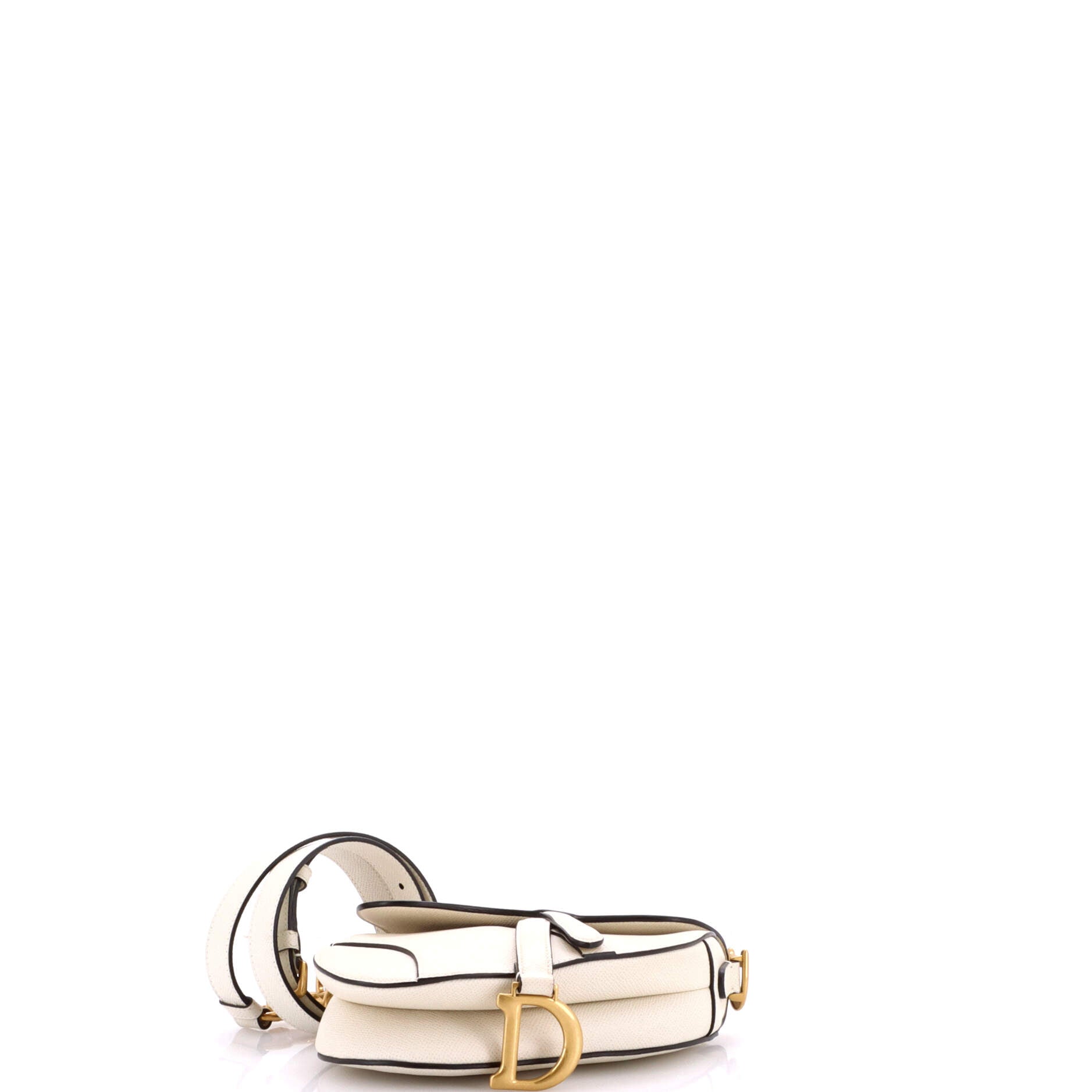 Saddle Handbag with Strap Leather Mini
