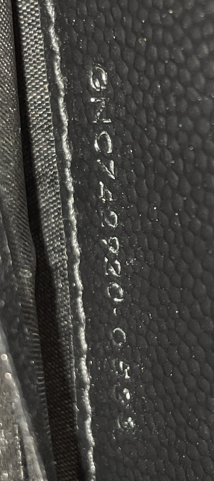 Classic Monogram Wallet on Chain Matelasse Chevron Leather Small