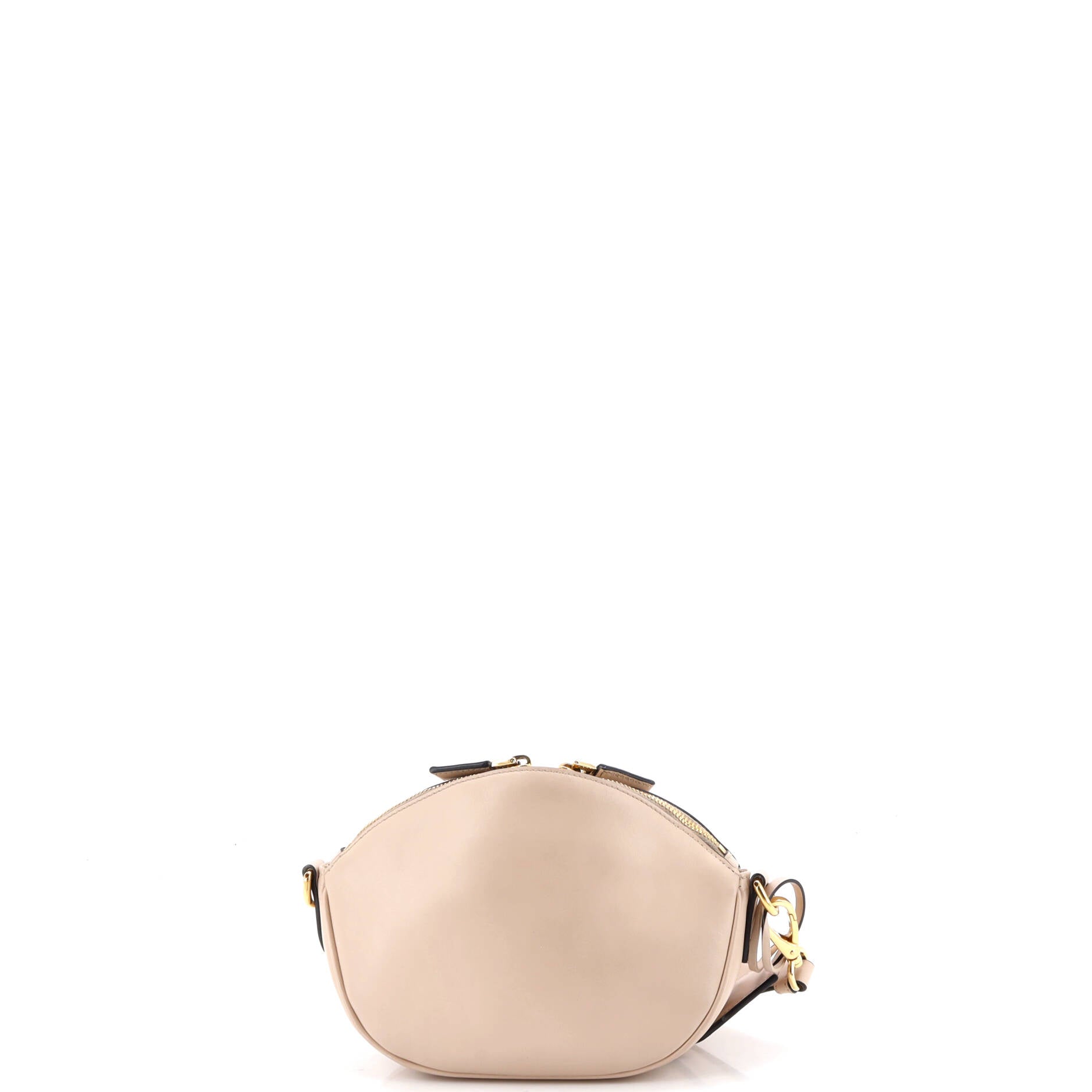 Triangle Logo Zip-Top Crossbody Bag Leather Mini