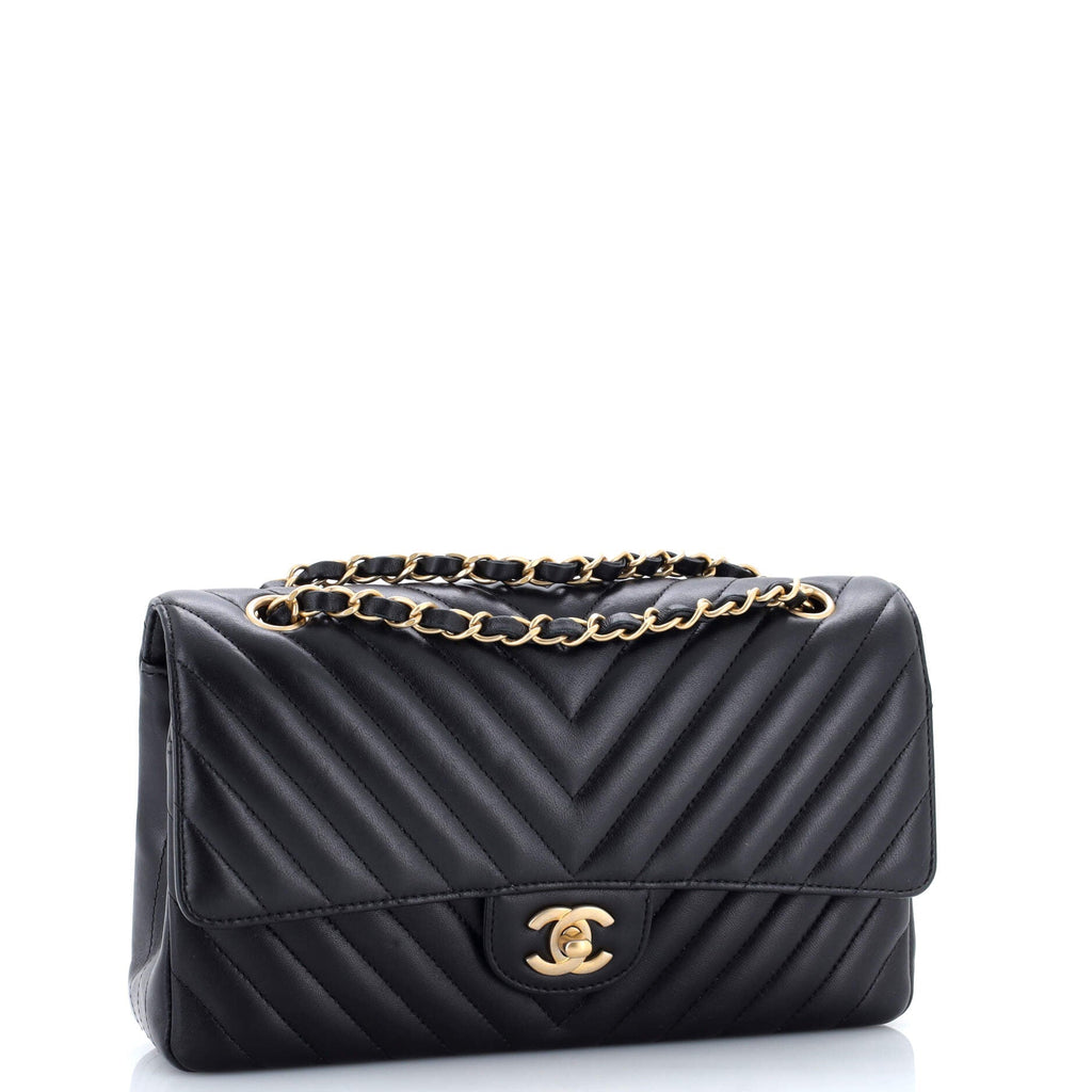 Classic Double Flap Bag Chevron Lambskin Medium