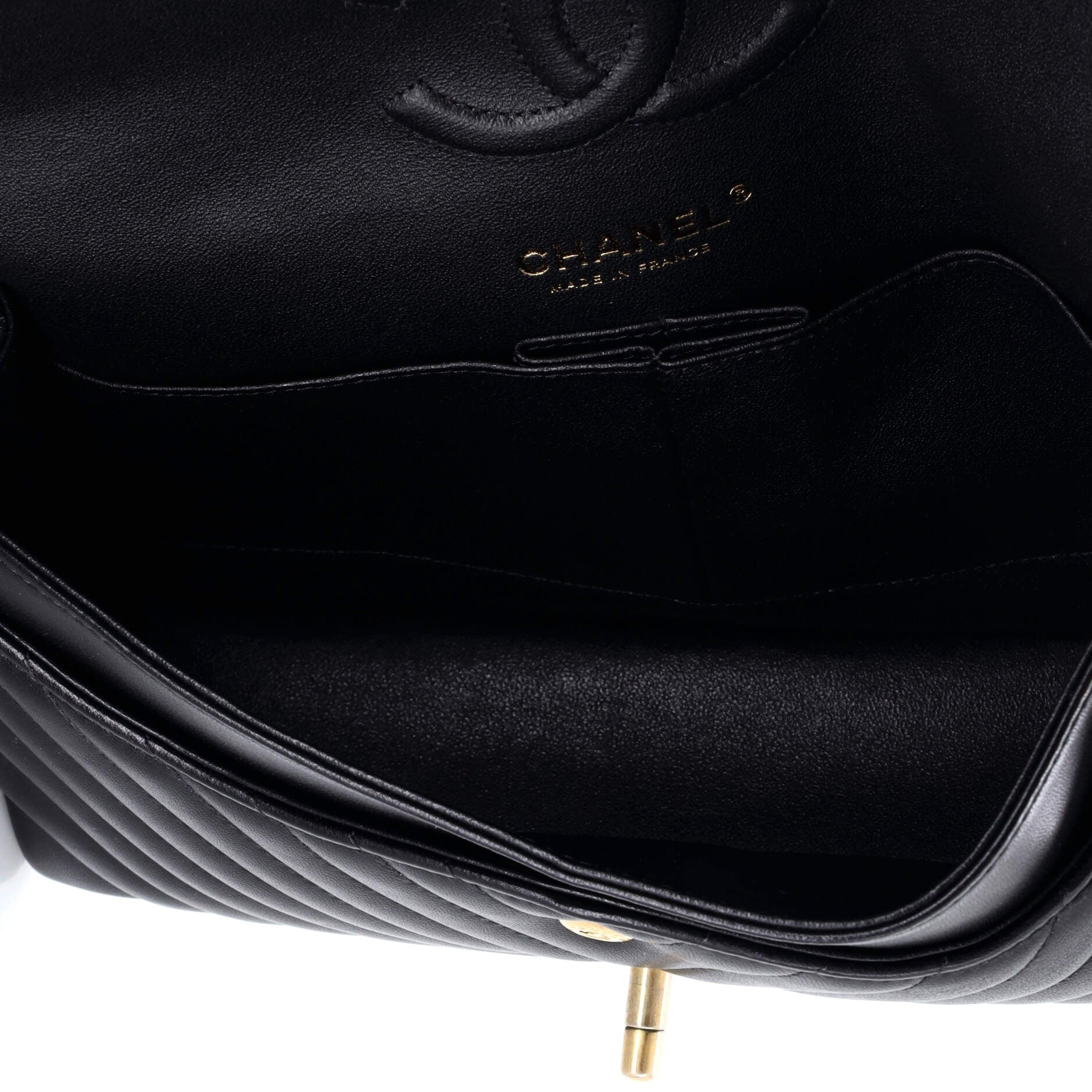 Classic Double Flap Bag Chevron Lambskin Medium