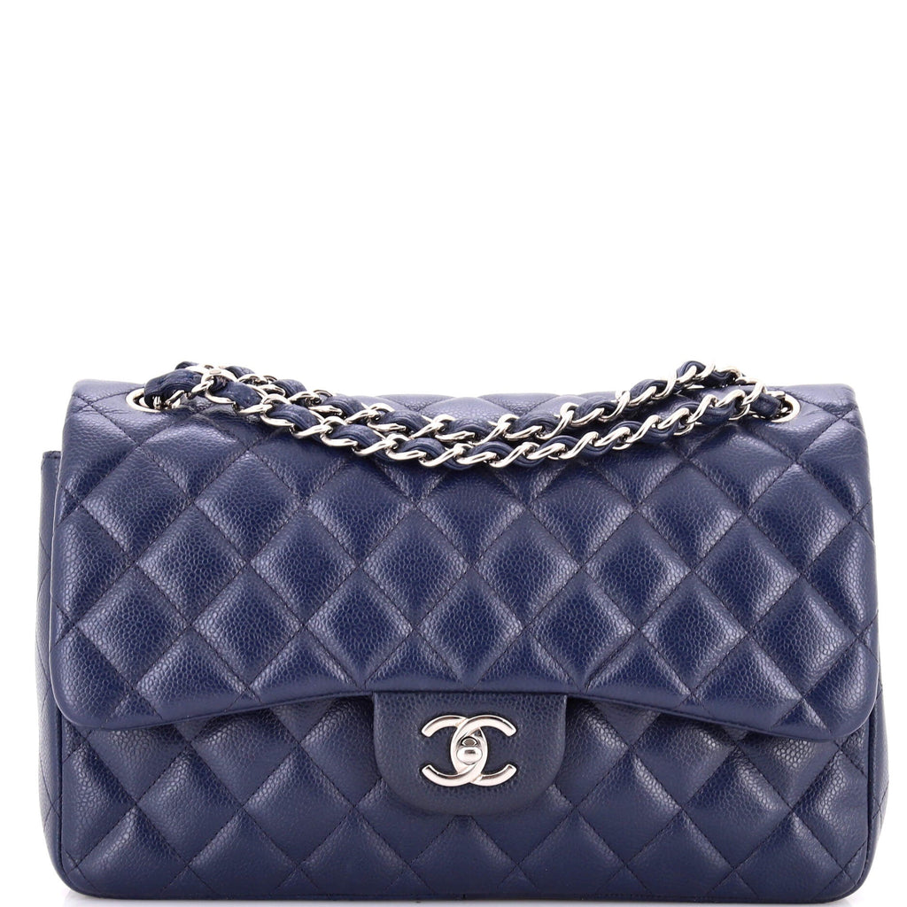 Classic Double Flap Bag Quilted Caviar Jumbo