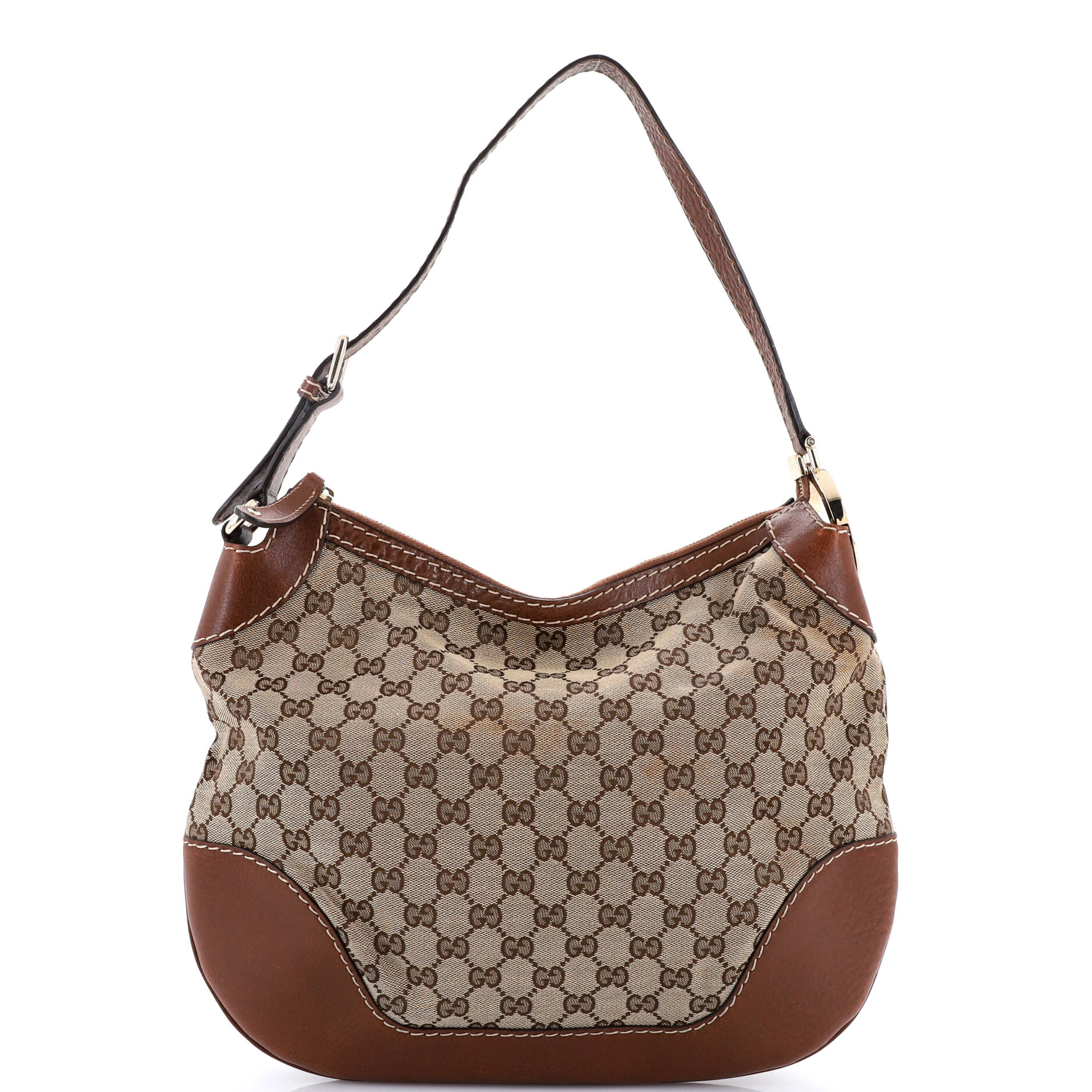Charlotte Zip Hobo GG Canvas with Leather Medium