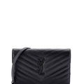 Classic Monogram Wallet on Chain Matelasse Chevron Leather Small