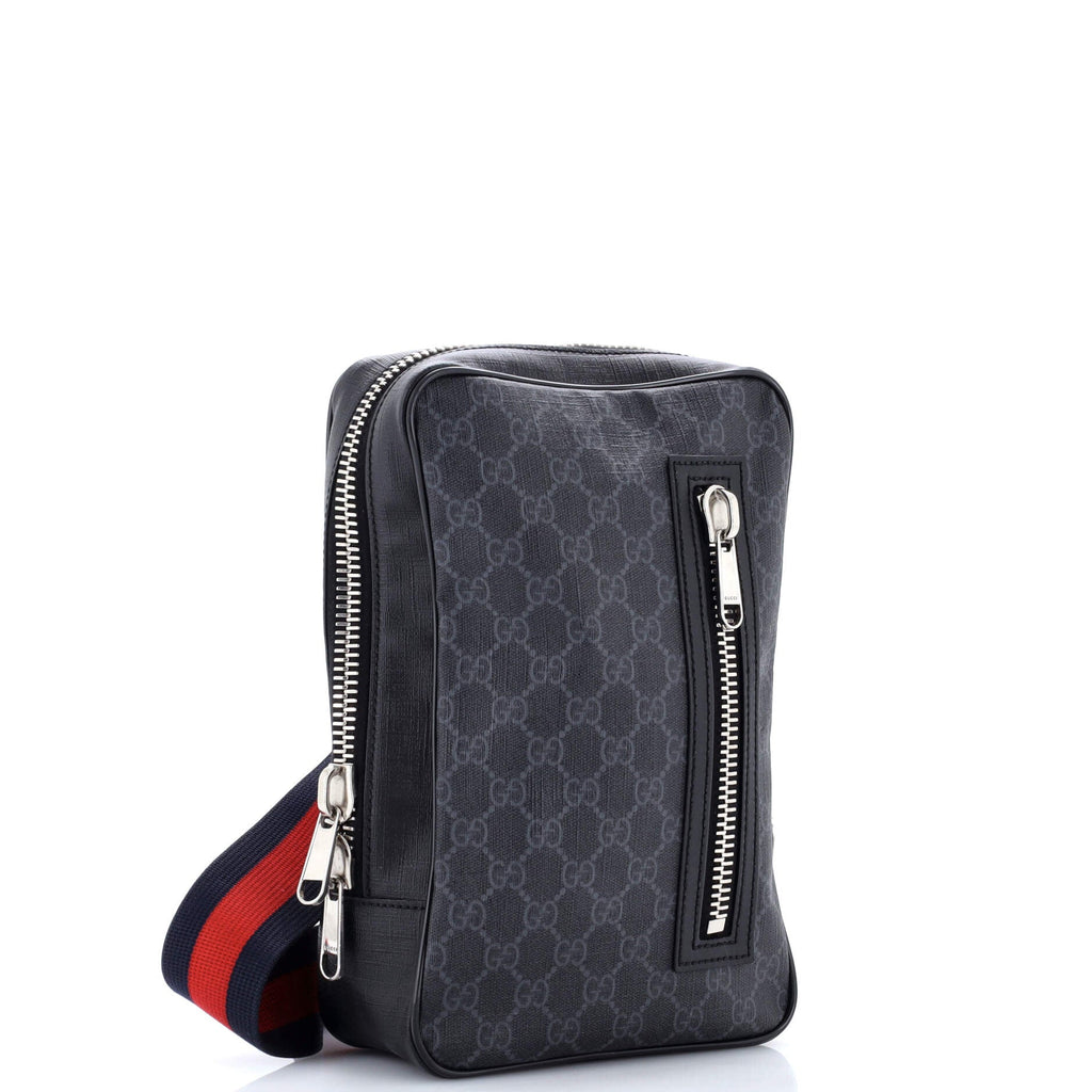 Soft Zip Sling Bag GG Coated Canvas Small