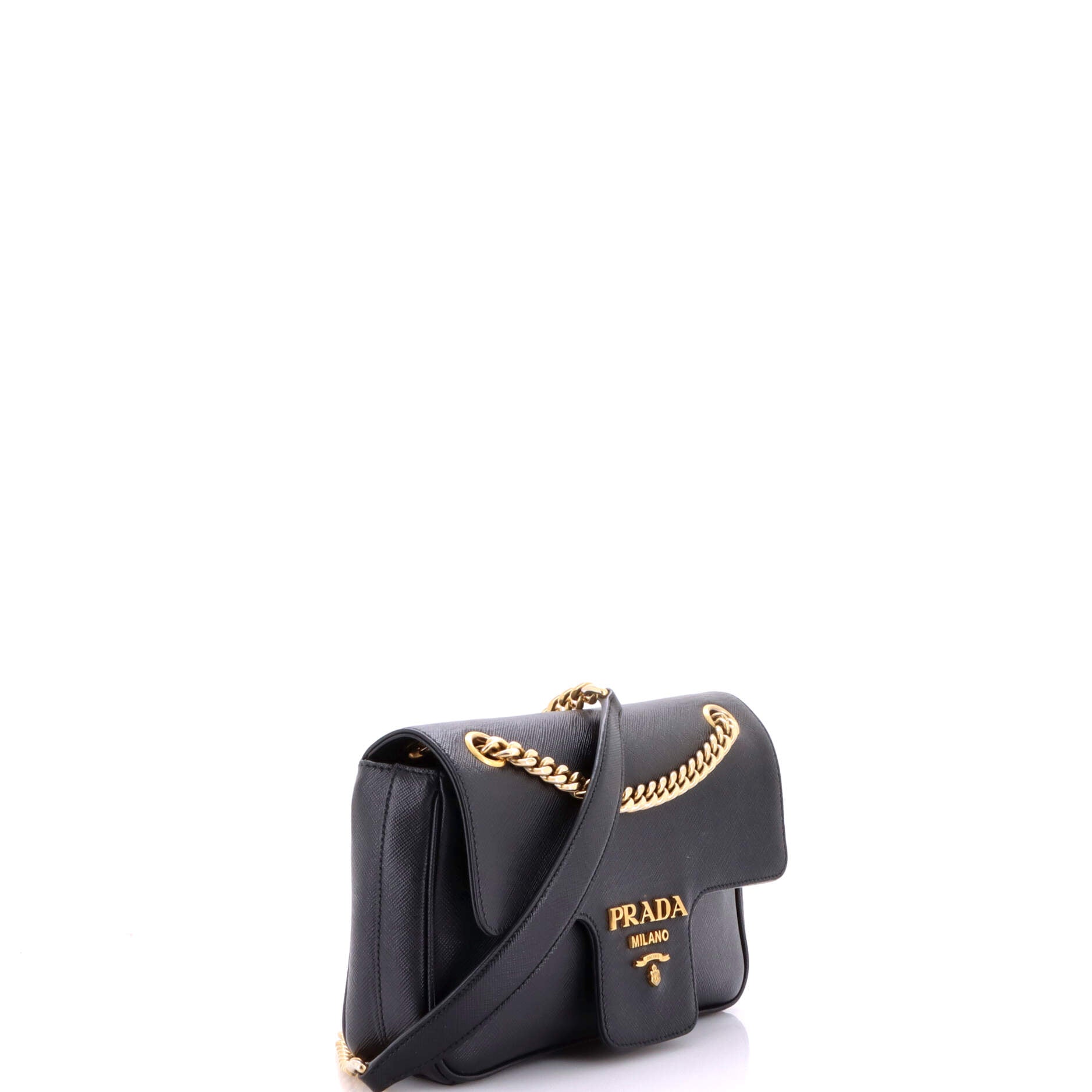 Pattina Flap Shoulder Bag Saffiano Leather Small