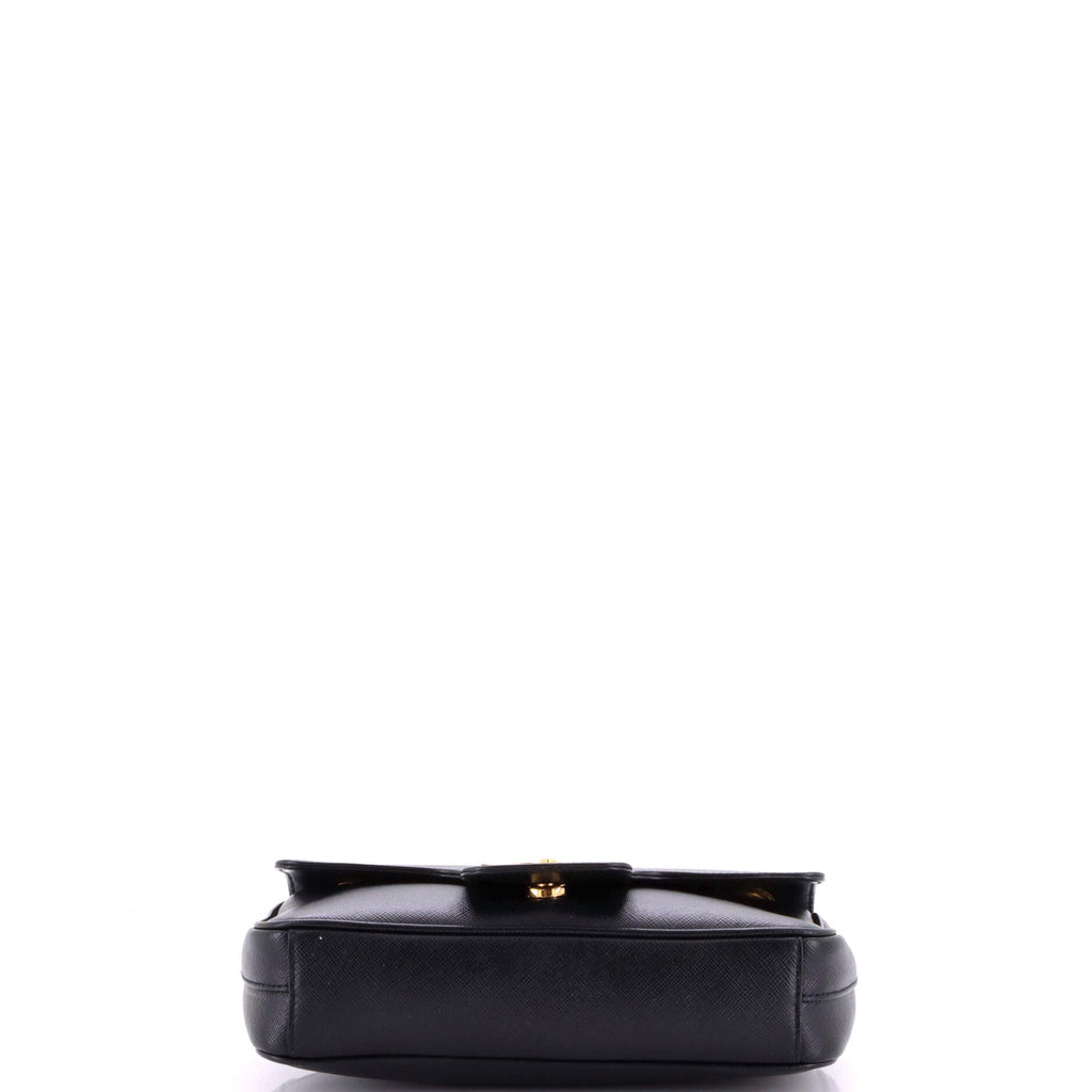 Pattina Flap Shoulder Bag Saffiano Leather Small