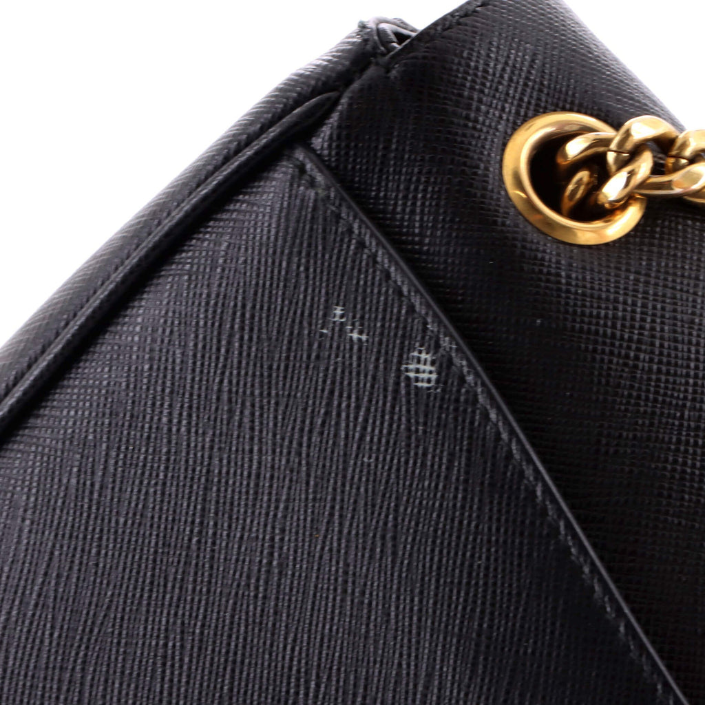Pattina Flap Shoulder Bag Saffiano Leather Small