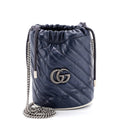GG Marmont Bucket Bag Diagonal Quilted Leather Mini