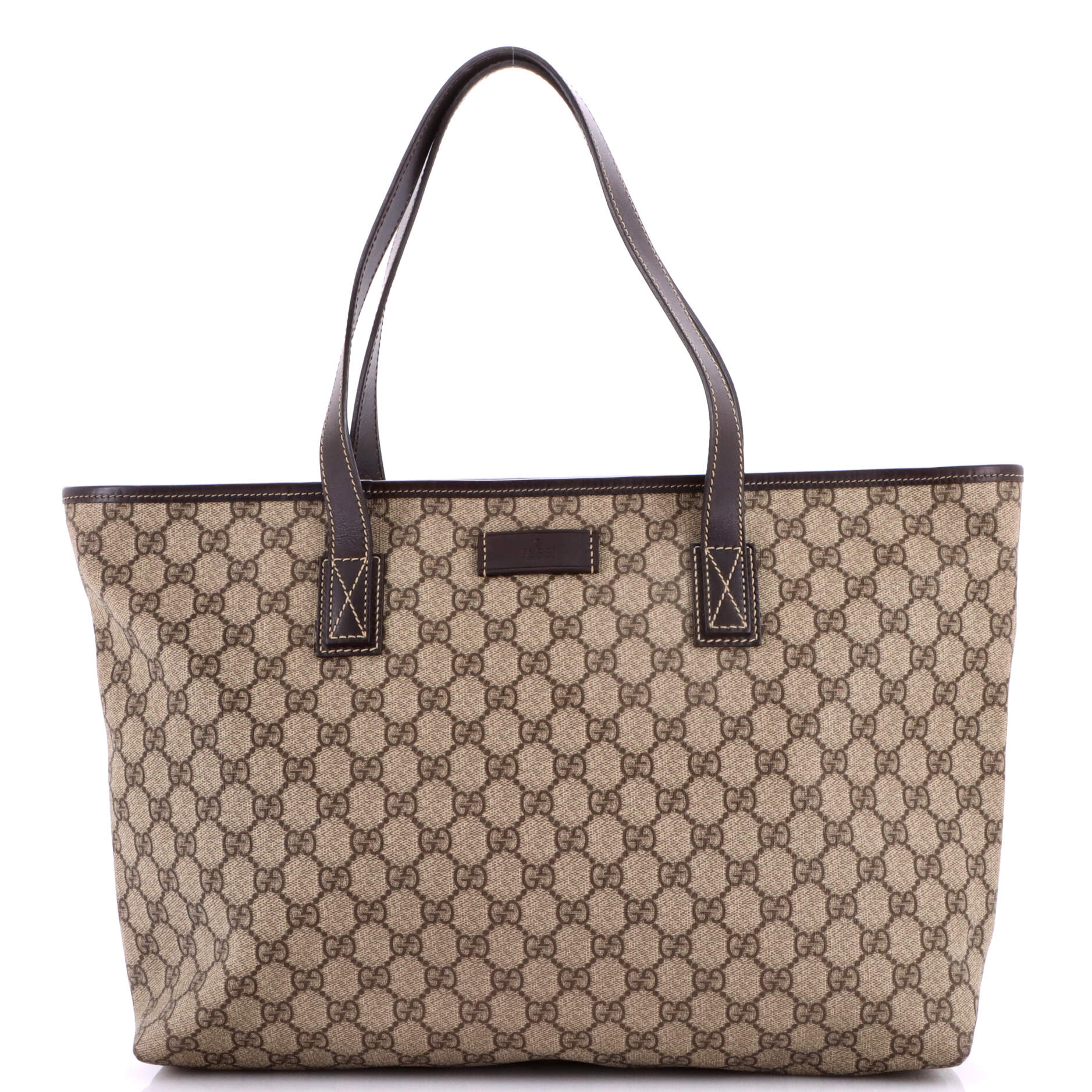 Plus Tote GG Coated Canvas with Leather Medium