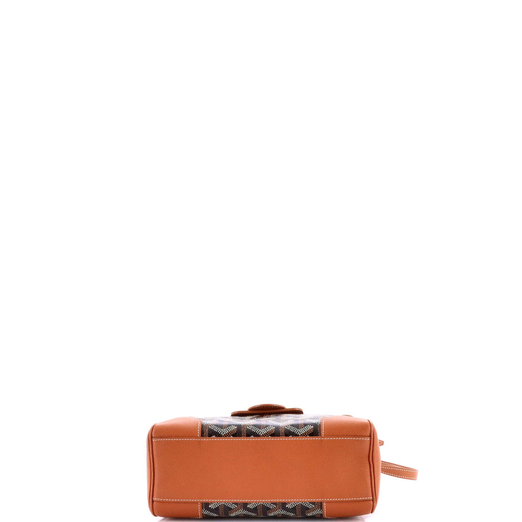 Saigon Top Handle Bag Coated Canvas with Leather Mini