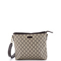 Zip Top Messenger Bag GG Coated Canvas Medium