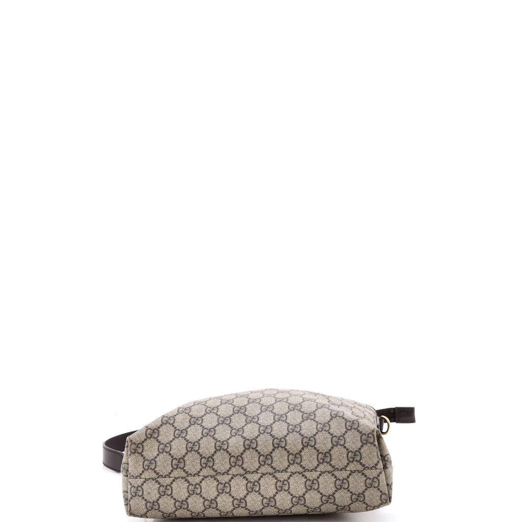 Zip Top Messenger Bag GG Coated Canvas Medium