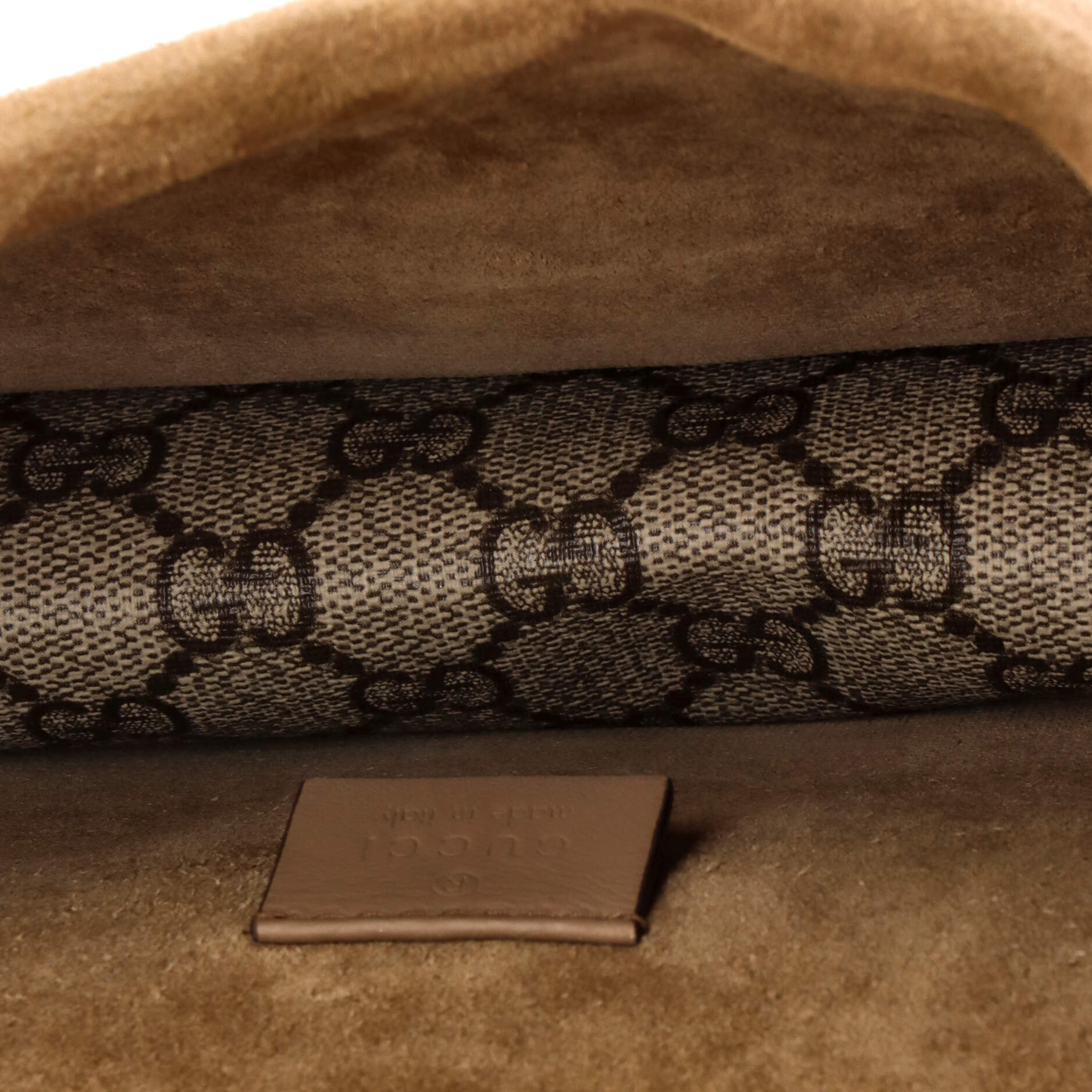 Dionysus Bag GG Coated Canvas with Crystal Embellished Metal Small
