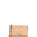 Petite GG Marmont Chain Wallet GG Matelasse Leather Mini
