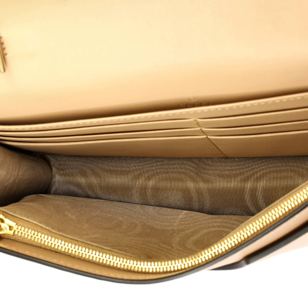Petite GG Marmont Chain Wallet GG Matelasse Leather Mini