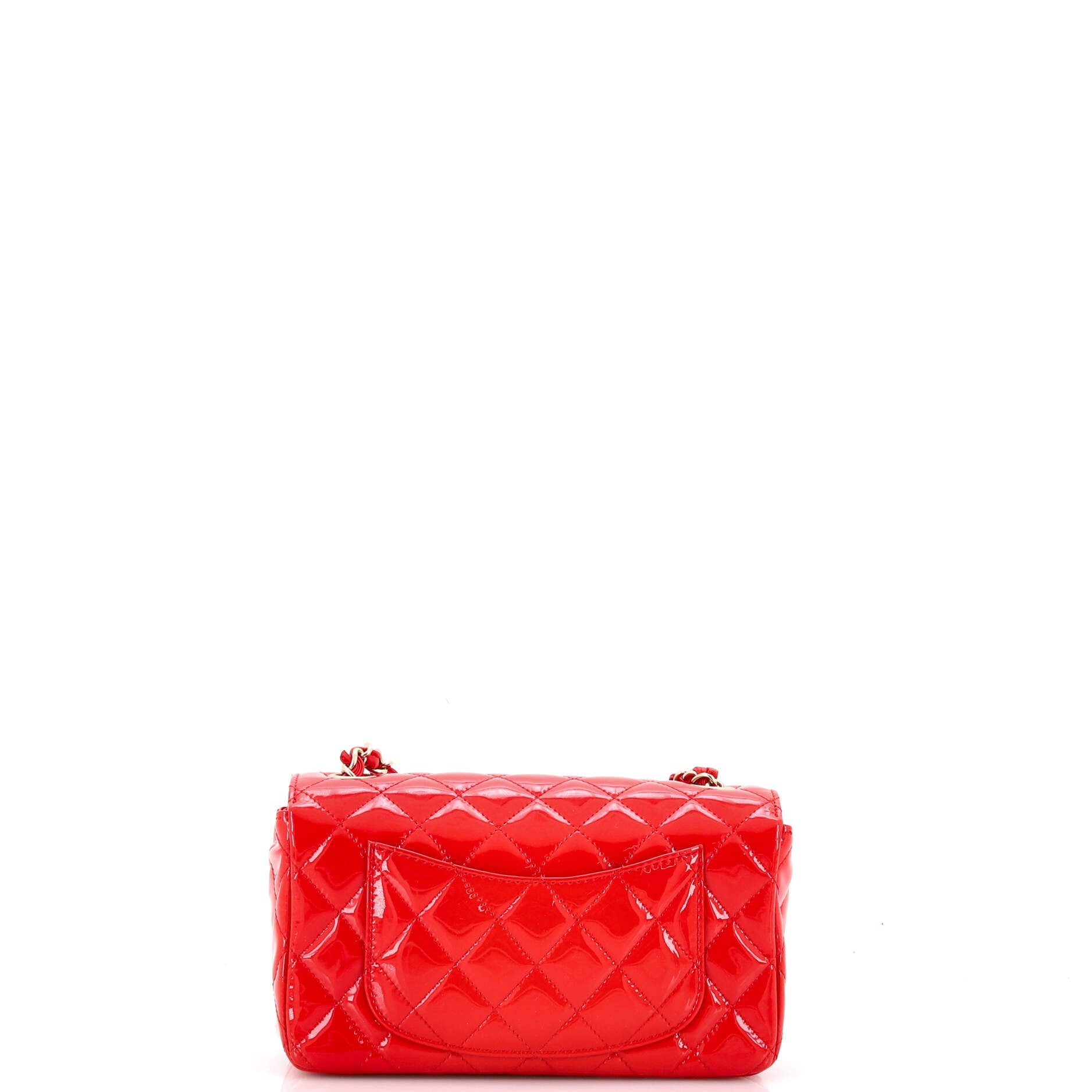 Classic Single Flap Bag Quilted Patent Mini