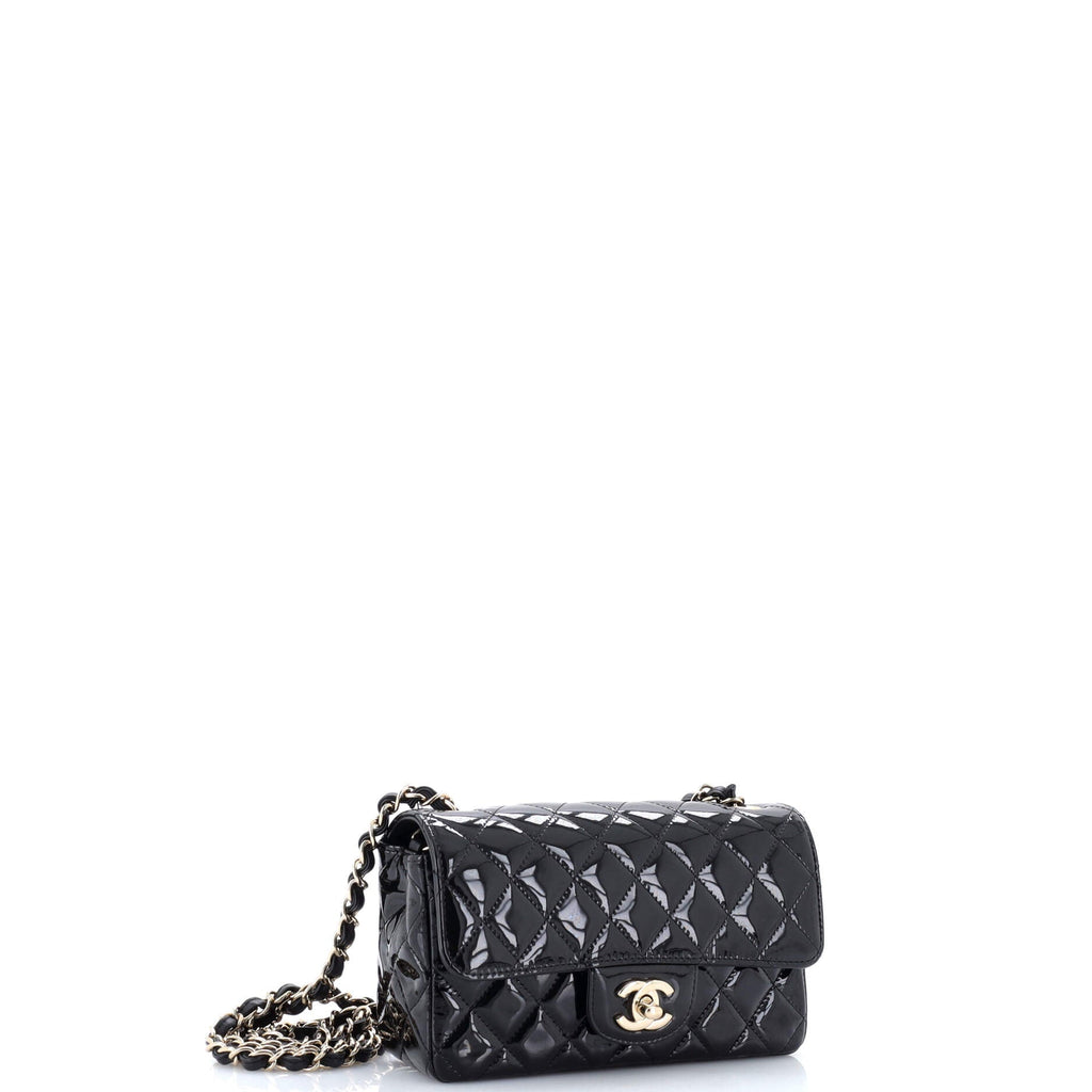 Classic Single Flap Bag Quilted Patent Mini