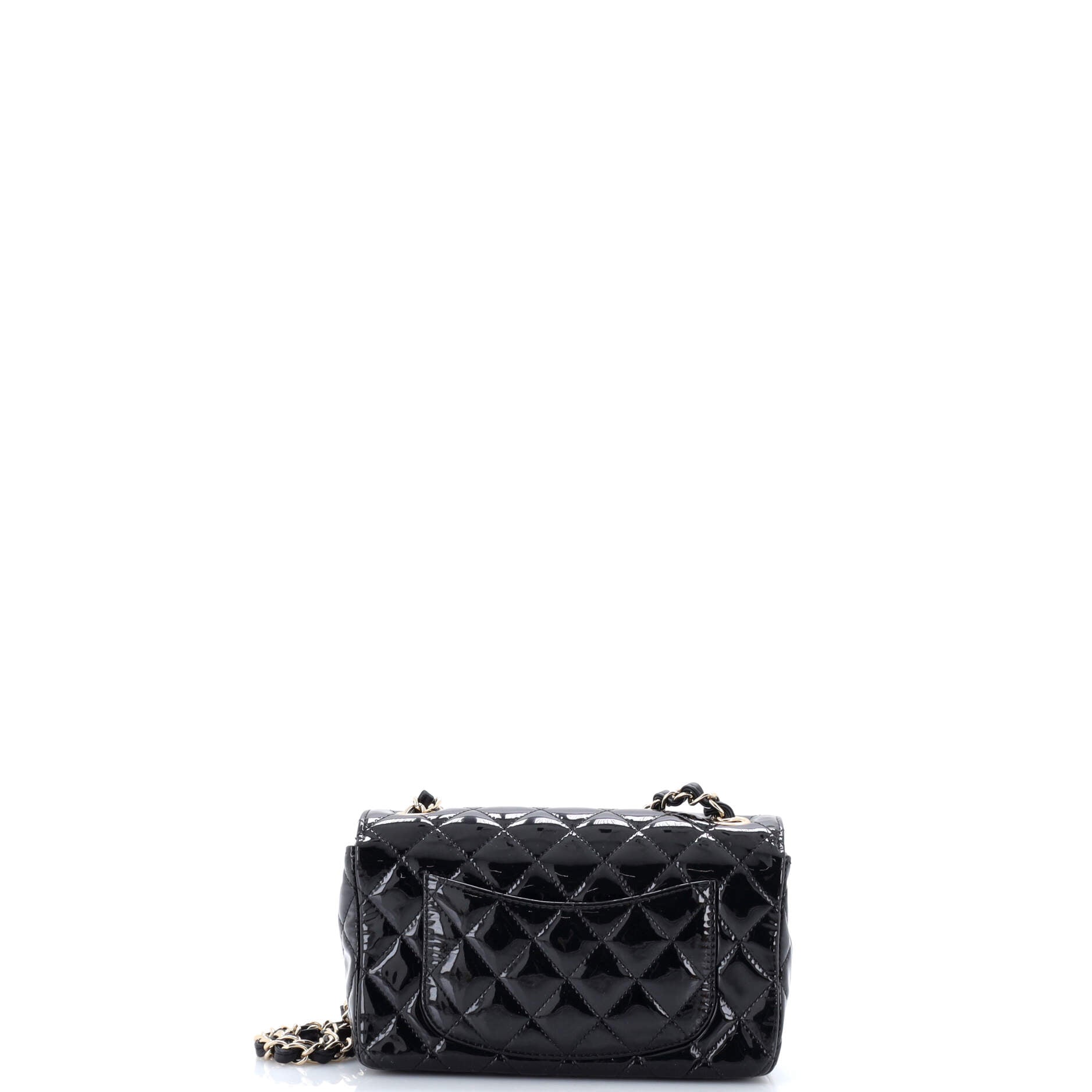 Classic Single Flap Bag Quilted Patent Mini