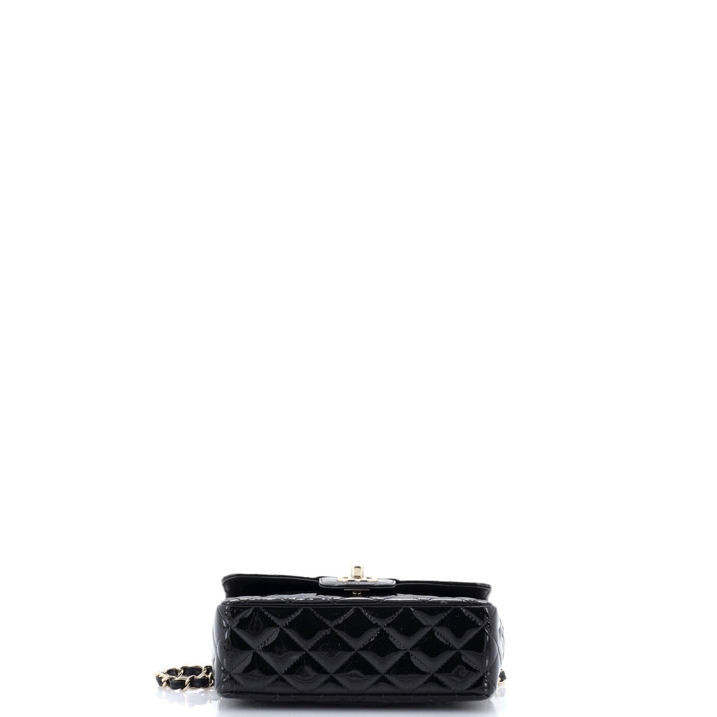 Classic Single Flap Bag Quilted Patent Mini