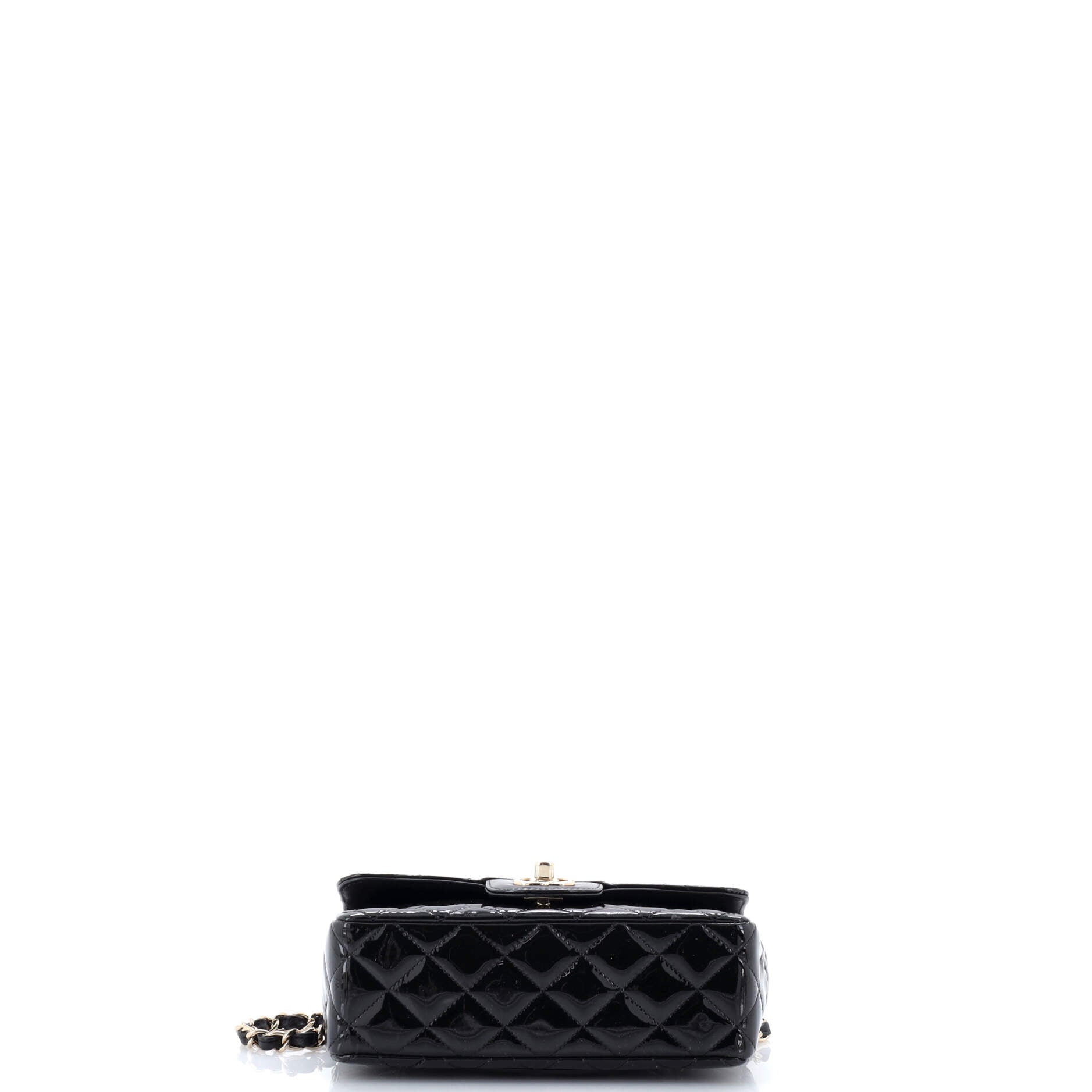 Classic Single Flap Bag Quilted Patent Mini
