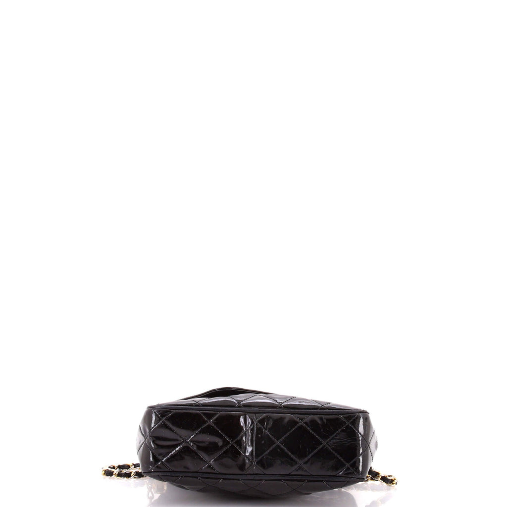 Vintage Camera Tassel Bag Quilted Patent Large