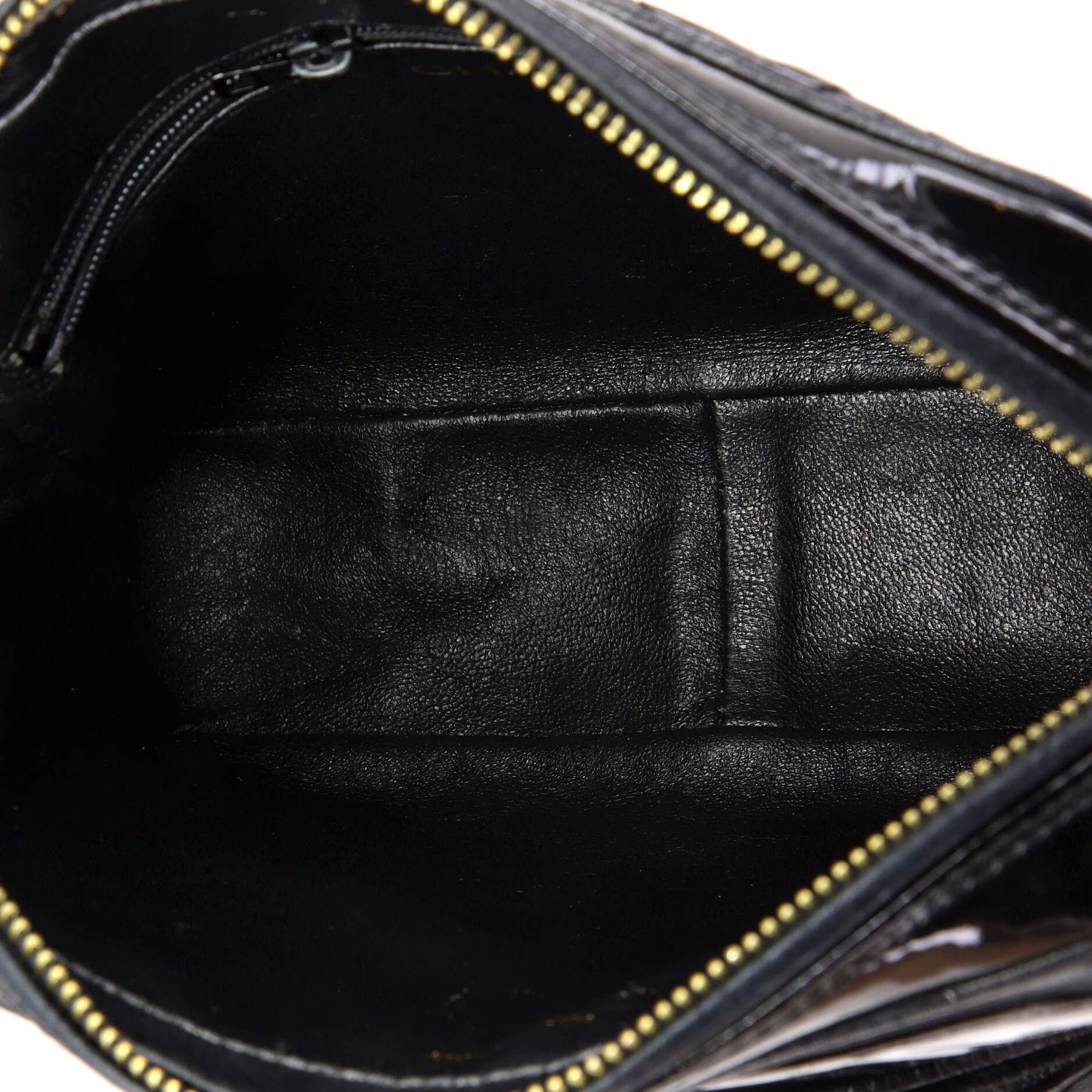 Vintage Camera Tassel Bag Quilted Patent Large