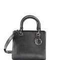 Lady Dior Bag Micro Cannage Metallic Calfskin Medium
