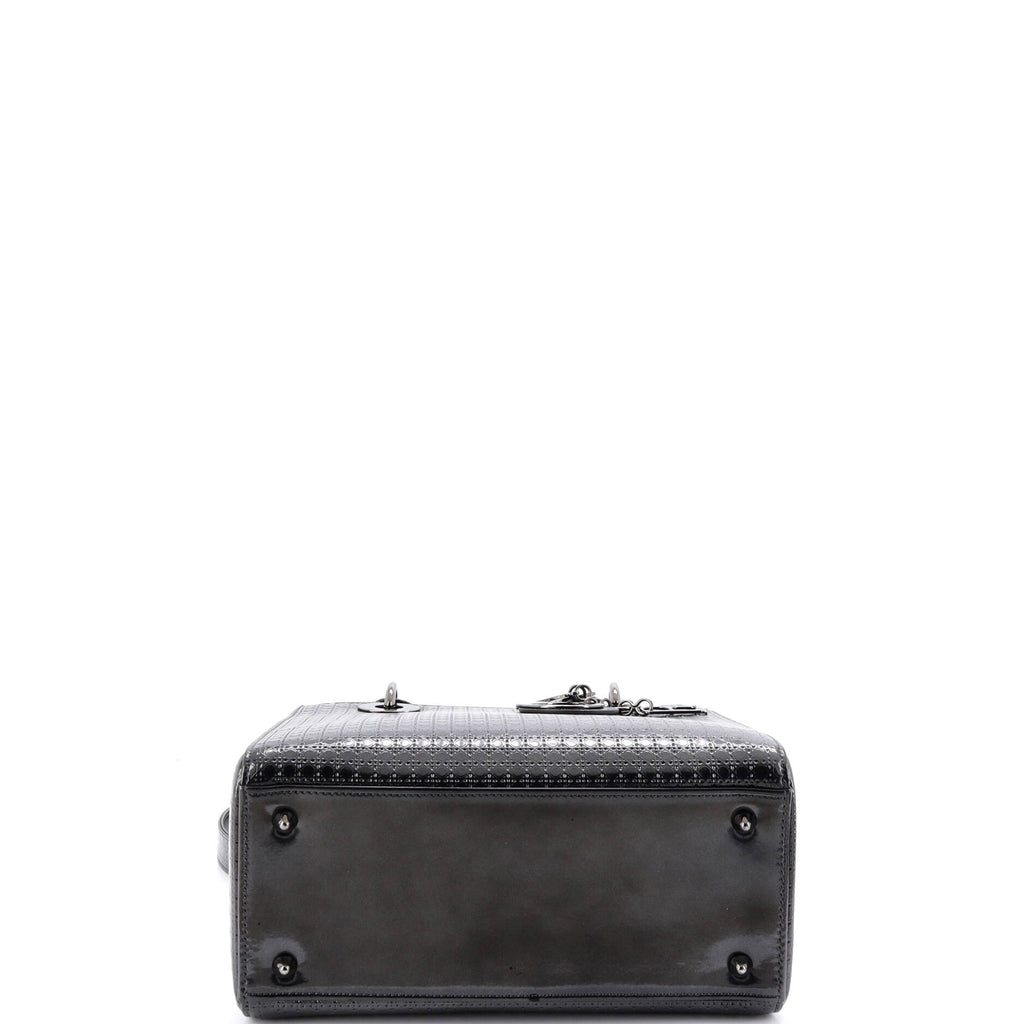 Lady Dior Bag Micro Cannage Metallic Calfskin Medium
