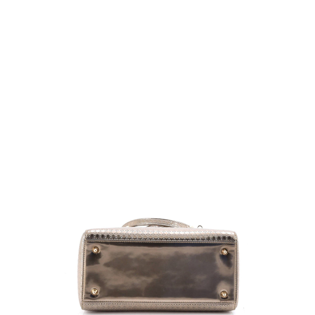 Lady Dior Bag Micro Cannage Metallic Calfskin Medium