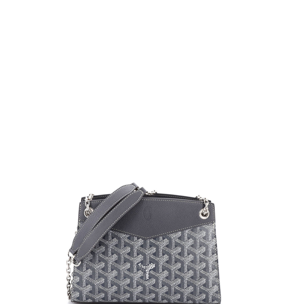 Structured Rouette Chain Shoulder Bag Coated Canvas Mini