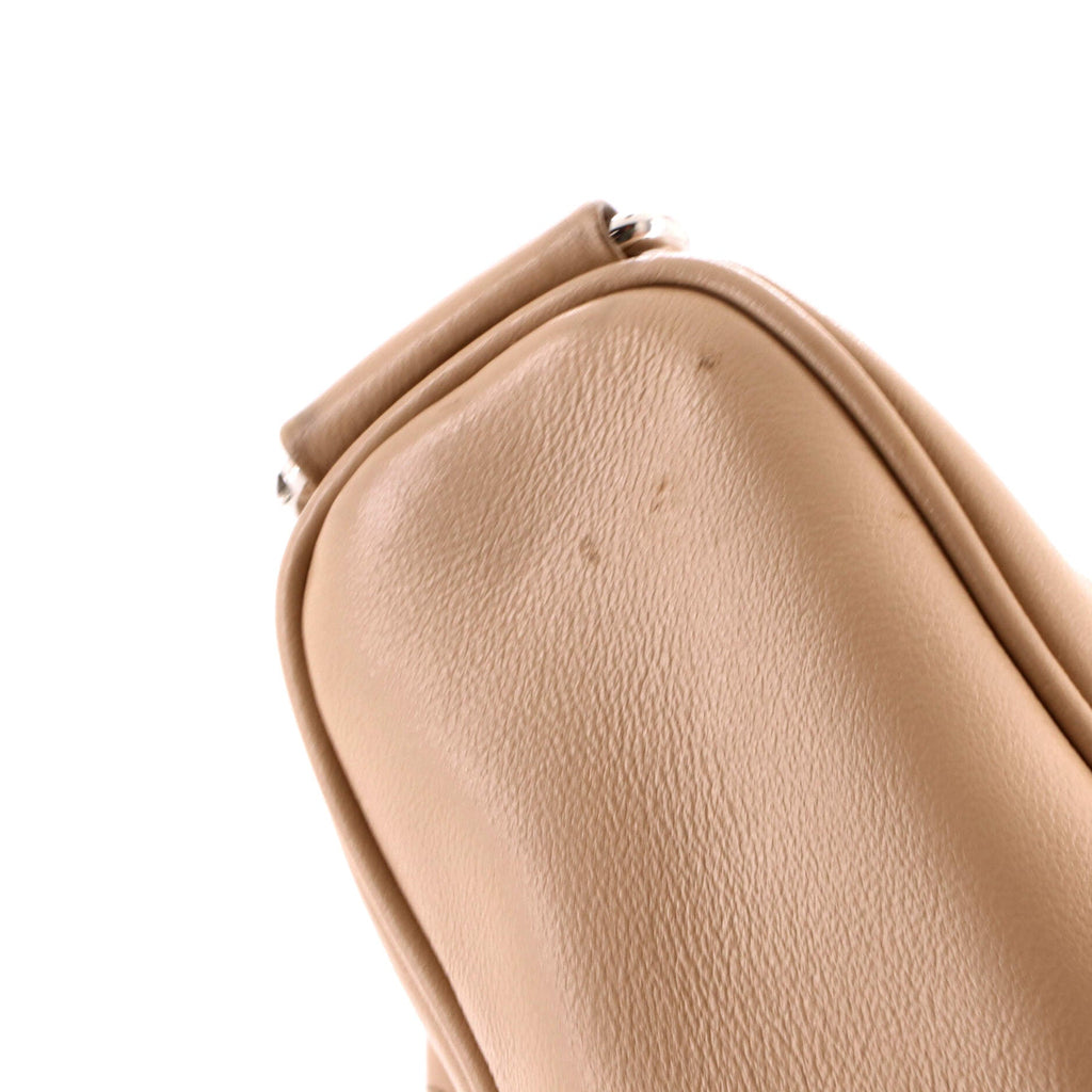 Triangle Logo Zip Crossbody Bag Leather Small