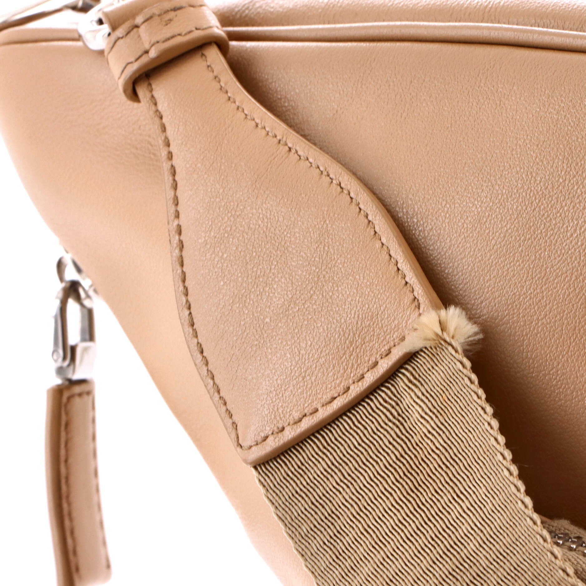 Triangle Logo Zip Crossbody Bag Leather Small