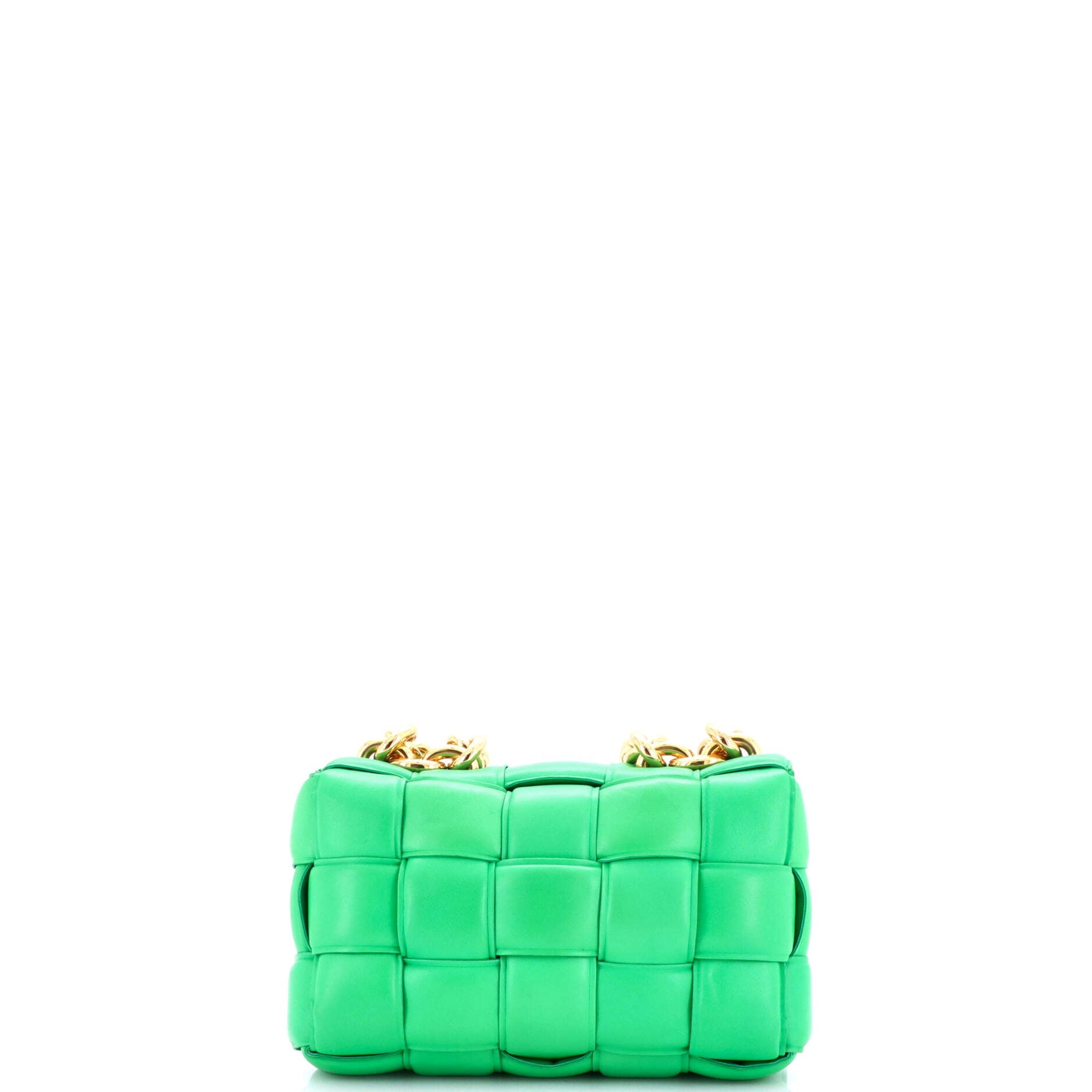 Cassette Chain Crossbody Bag Padded Maxi Intrecciato Leather
