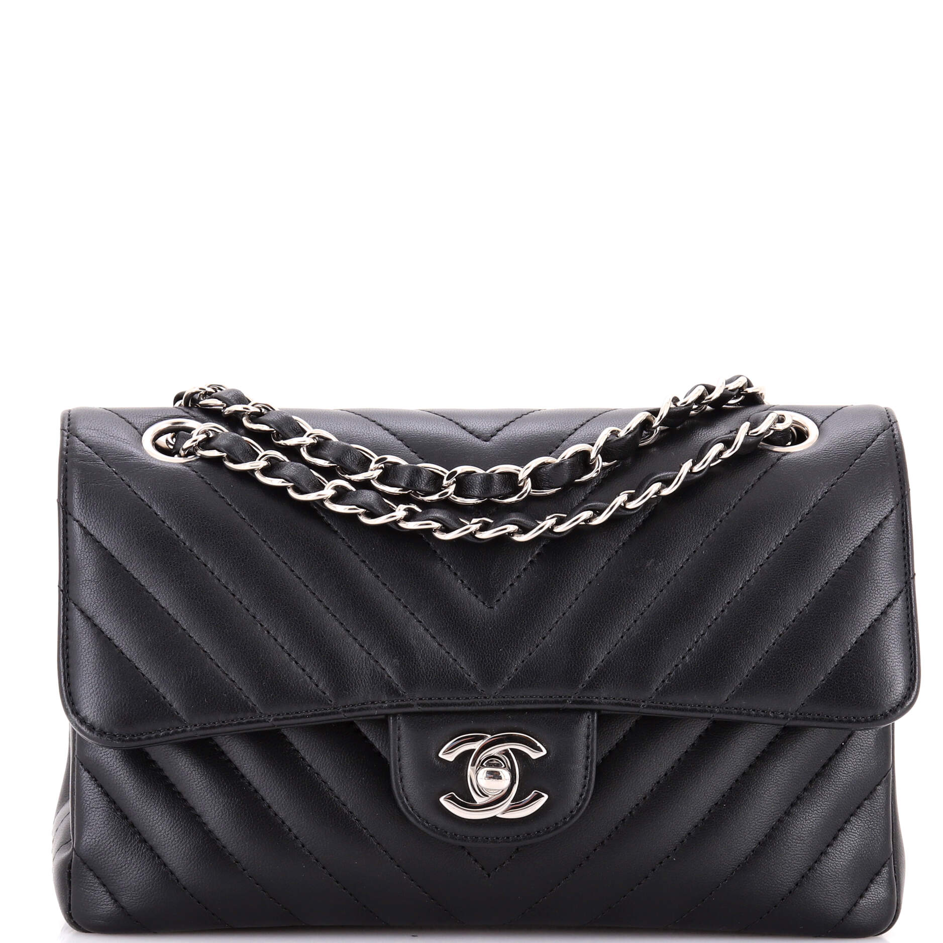 Classic Double Flap Bag Chevron Lambskin Medium
