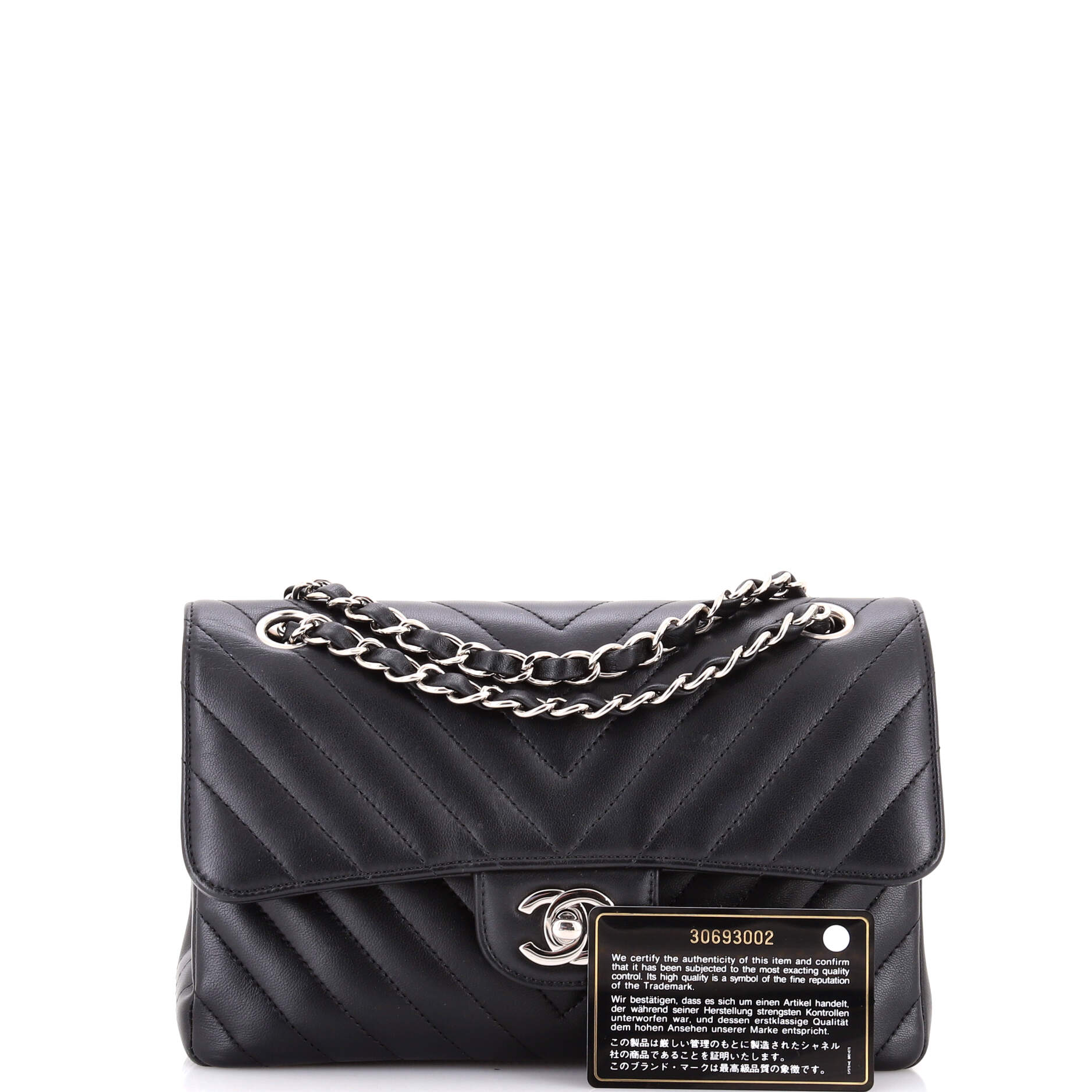 Classic Double Flap Bag Chevron Lambskin Medium