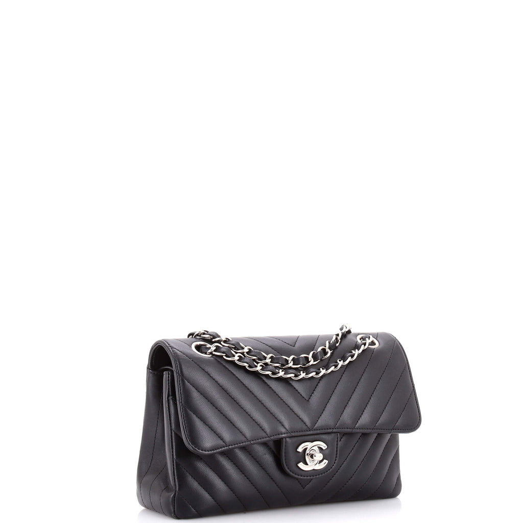 Classic Double Flap Bag Chevron Lambskin Medium