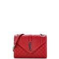 Classic Monogram Envelope Satchel Mixed Matelasse Leather Medium