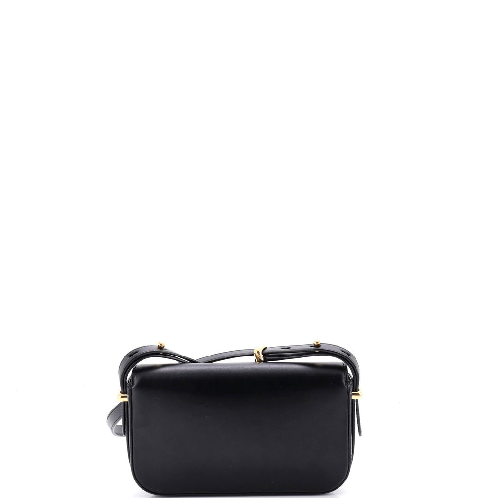 Embleme Triangle Logo Flap Bag Soft Calfskin East West