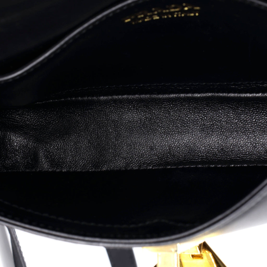 Embleme Triangle Logo Flap Bag Soft Calfskin East West