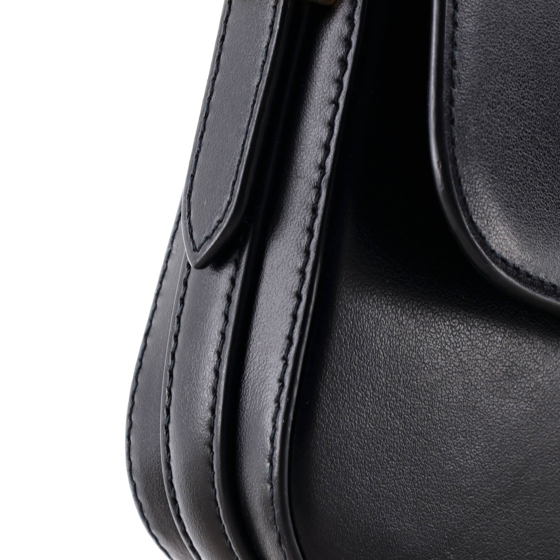 Embleme Triangle Logo Flap Bag Soft Calfskin East West