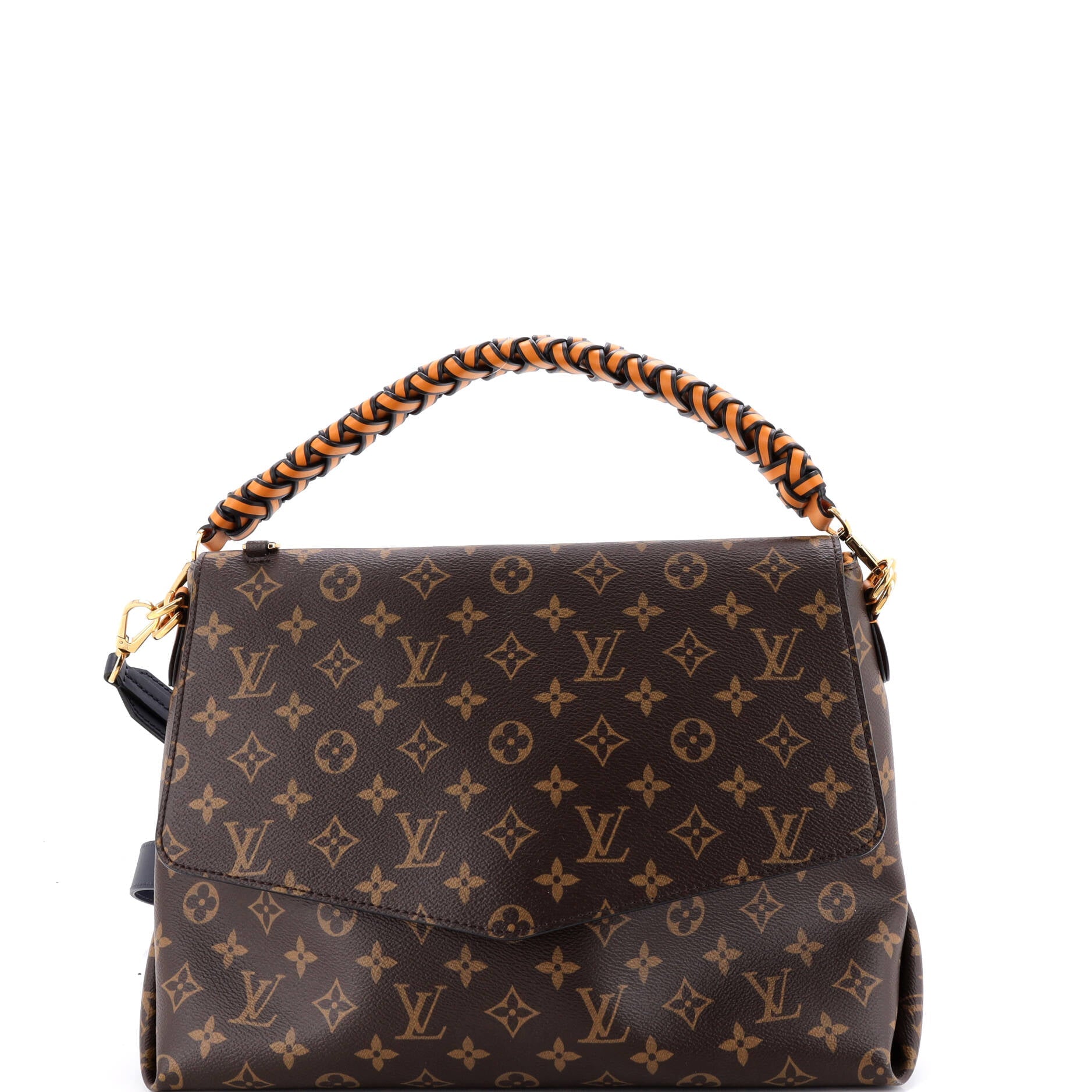 Braided Handle Beaubourg Handbag Monogram Canvas MM