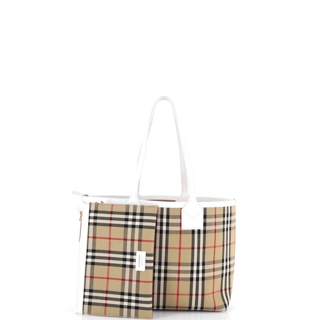 London Tote Vintage Check Canvas Small