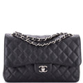 Classic Double Flap Bag Quilted Caviar Jumbo