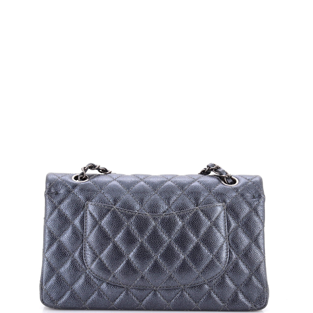 Classic Double Flap Bag Quilted Iridescent Caviar Medium
