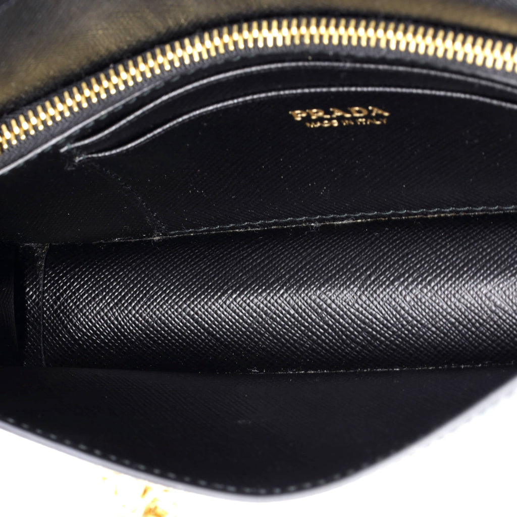 Wristlet Wallet on Chain Saffiano Leather Mini