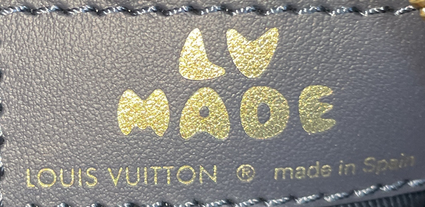 Nigo Flap Double Phone Pouch Monogram Denim and Taurillon Leather