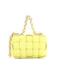 Cassette Chain Crossbody Bag Padded Maxi Intrecciato Suede